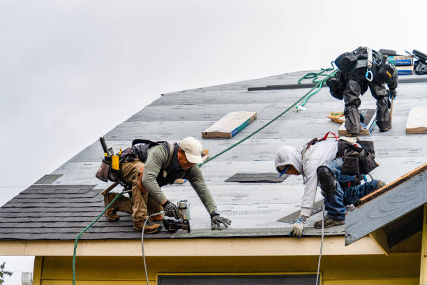 Professional Gutter Installation technician working in Continental, OH